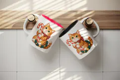 Christmas tumbler, mug wrap, clipart sublimation design Product Image 3