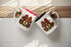 Christmas tumbler, mug wrap, clipart sublimation design Product Image 3