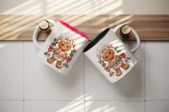 Christmas tumbler, mug wrap, clipart sublimation design Product Image 3