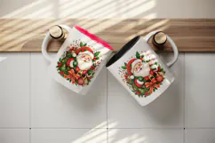 Christmas tumbler, mug wrap, clipart sublimation design Product Image 3