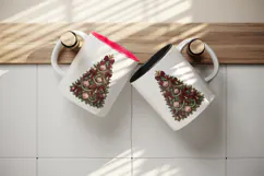 Christmas tumbler, mug wrap, clipart sublimation design Product Image 3