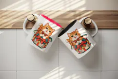 Christmas tumbler, mug wrap, clipart sublimation design Product Image 3