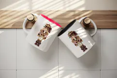 Christmas tumbler, mug wrap, clipart sublimation design Product Image 3