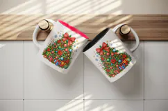 Christmas tumbler, mug wrap, clipart sublimation design Product Image 3