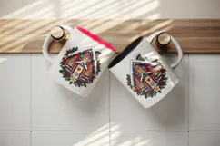 Christmas tumbler, mug wrap, clipart sublimation design Product Image 3