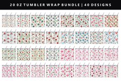 Christmas 20oz Tumbler Wrap | Sublimation PNG Bundle Product Image 1