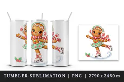 Christmas tumbler, mug wrap, clipart sublimation design Product Image 4