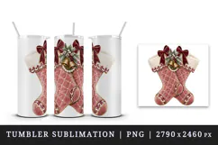 Christmas tumbler, mug wrap, clipart sublimation design Product Image 4