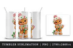 Christmas tumbler, mug wrap, clipart sublimation design Product Image 4
