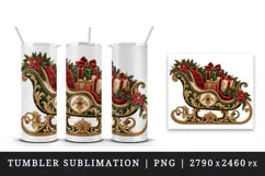 Christmas tumbler, mug wrap, clipart sublimation design Product Image 4
