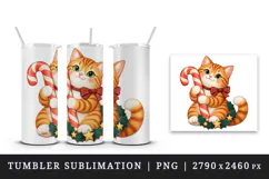 Christmas tumbler, mug wrap, clipart sublimation design Product Image 4