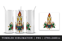 Christmas tumbler, mug wrap, clipart sublimation design Product Image 4