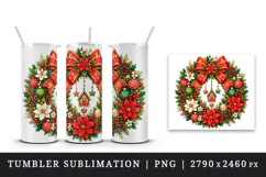 Christmas tumbler, mug wrap, clipart sublimation design Product Image 4