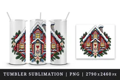 Christmas tumbler, mug wrap, clipart sublimation design Product Image 4