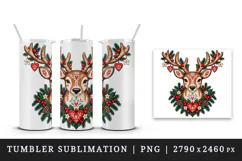 Christmas tumbler, mug wrap, clipart sublimation design Product Image 4