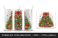 Christmas tumbler, mug wrap, clipart sublimation design Product Image 4