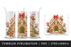 Christmas tumbler, mug wrap, clipart sublimation design Product Image 4