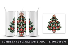 Christmas tumbler, mug wrap, clipart sublimation design Product Image 4