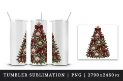 Christmas tumbler, mug wrap, clipart sublimation design Product Image 4