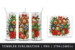 Christmas tumbler, mug wrap, clipart sublimation design Product Image 4