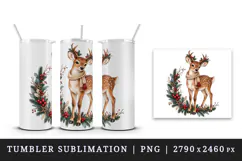 Christmas tumbler, mug wrap, clipart sublimation design Product Image 4