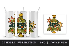 Christmas tumbler, mug wrap, clipart sublimation design Product Image 4