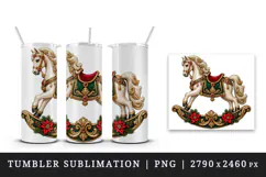 Christmas tumbler, mug wrap, clipart sublimation design Product Image 4