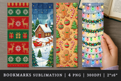 Christmas bookmarks printable sublimation bookmark design Product Image 1