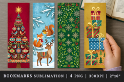 Christmas bookmarks printable sublimation bookmark design Product Image 1