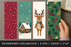 Christmas bookmarks printable sublimation bookmark design Product Image 1