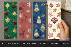 Christmas bookmarks printable sublimation bookmark design Product Image 1