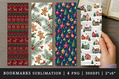 Christmas bookmarks printable sublimation bookmark design Product Image 1
