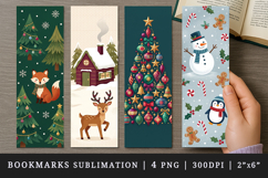 Christmas bookmarks printable sublimation bookmark design Product Image 1