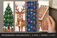 Christmas bookmarks printable sublimation bookmark design Product Image 1