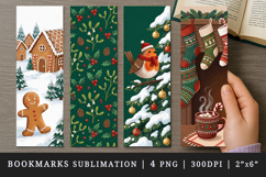 Christmas bookmarks printable sublimation bookmark design Product Image 1