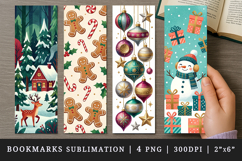 Christmas bookmarks printable sublimation bookmark design Product Image 1