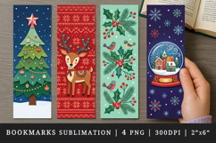 Christmas bookmarks printable sublimation bookmark design Product Image 1