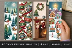 Christmas bookmarks printable sublimation bookmark design Product Image 1