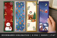 Christmas bookmarks printable sublimation bookmark design Product Image 1
