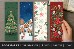 Christmas bookmarks printable sublimation bookmark design Product Image 1