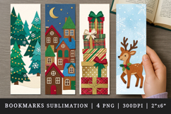 Christmas bookmarks printable sublimation bookmark design Product Image 1