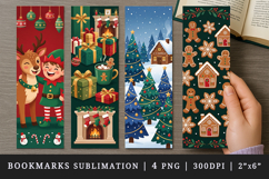 Christmas bookmarks printable sublimation bookmark design Product Image 1