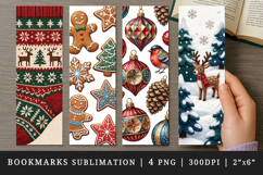 Christmas bookmarks printable sublimation bookmark design Product Image 1