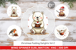 Christmas Pudding Delights Wind Spinner Product Image 1