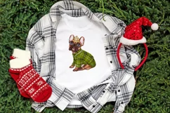 Christmas pug in winter hat sublimation - dog clipart Product Image 6