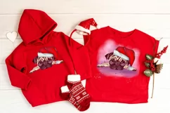 Christmas pug in winter hat sublimation - dog clipart Product Image 3