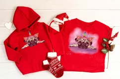 Christmas pug in unicorn sublimation - dog clipart Product Image 3