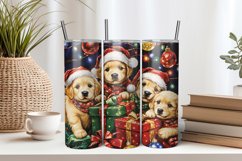 Christmas Puppies 20oz Tumbler Sublimation PNG Product Image 1