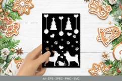 Christmas Puppy Papercut Product Image 1
