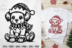 Bring warmth and joy to your crafts with this Cute Christmas Puppy SVG! Adorable festive dog in winter hat and scarf—perfect for shirts, mugs, cards, seasonal decor and gifts.
